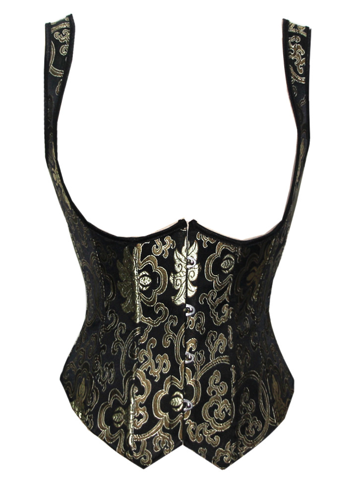 Gorgeous Gold Jacquard Weave Corset